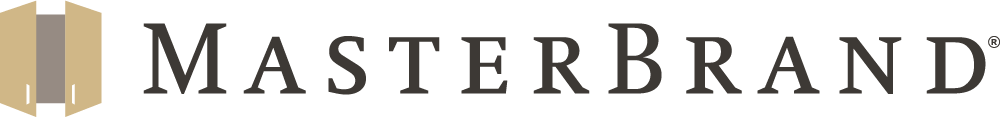 The logo for masterbrand is shown on a white background.