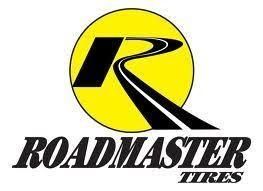 Roadmaster Tires logo with a black stylized “R” on a yellow circle