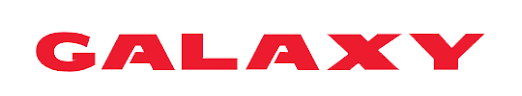 Red GALAXY logo in bold uppercase letters on a white background