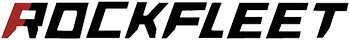 ROCKFLEET logo in black and red text on a transparent background