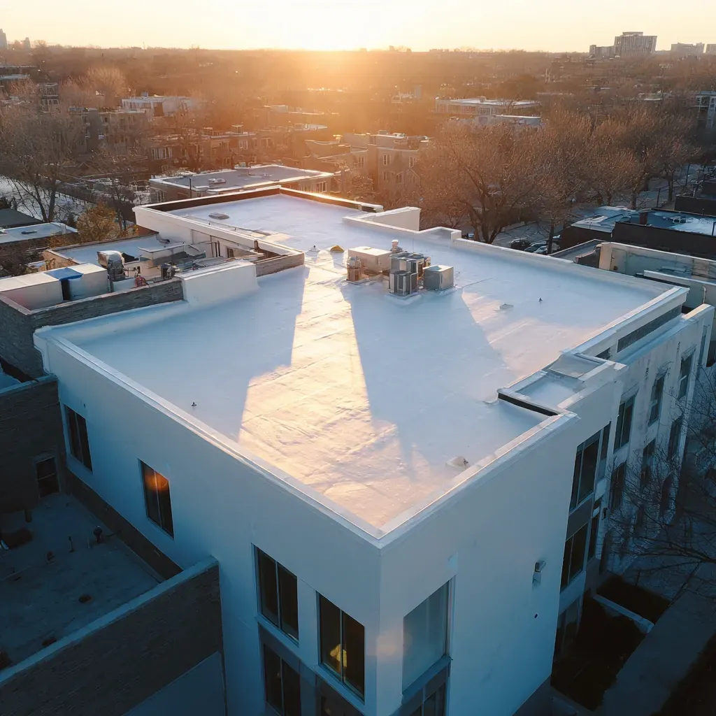Leak prevention maintenance Evanston IL including high-risk zone sealing, stress crack identification, rooftop waterflow diagnostics, and insulation saturation checkups.