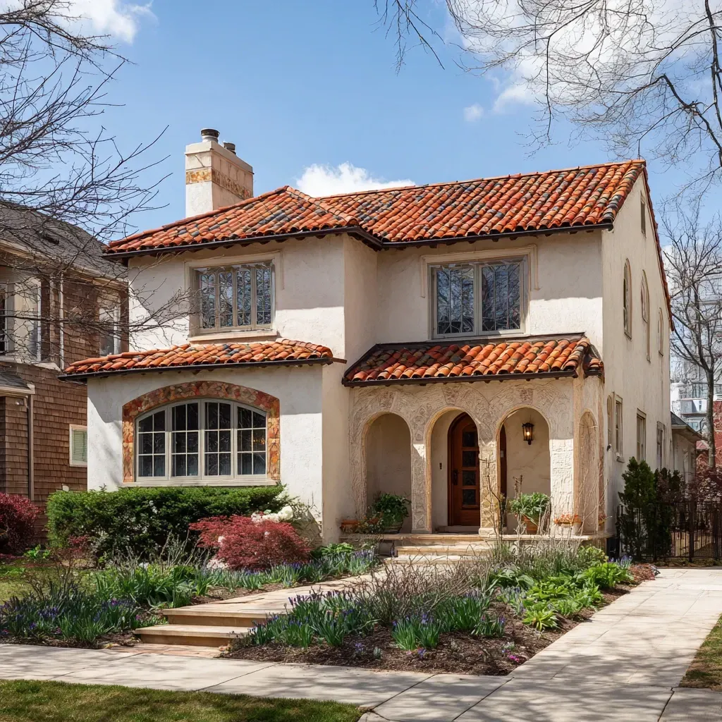 Residential concrete tile roofing Evanston IL for luxury homes, historic restorations, Mediterranean-style properties, and upscale neighborhoods featuring flat slab tile, barrel tile, and concrete shake tile alternatives.