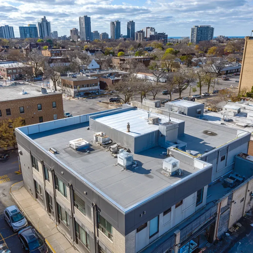 Evanston IL commercial property roof assessment for portfolio managers needing consolidated reporting across multiple buildings, systems, and inspection intervals.