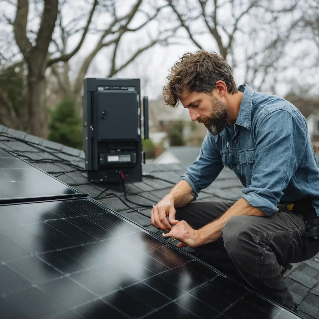 Affordable solar roofing Evanston IL with solar shingles, solar tiles, asphalt solar panels, roof-mounted photovoltaic modules, inverters, and solar panel racking systems installed by trusted Evanston IL solar roofers and roofing professionals.