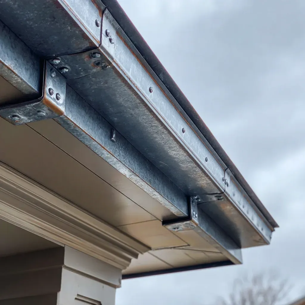 Gutter, fascia, and soffit services Evanston IL featuring vinyl soffit replacement, aluminum fascia wrap Evanston IL, custom seamless gutter systems, leaf guard installation, drip edge repair, and scheduled gutter maintenance plans.