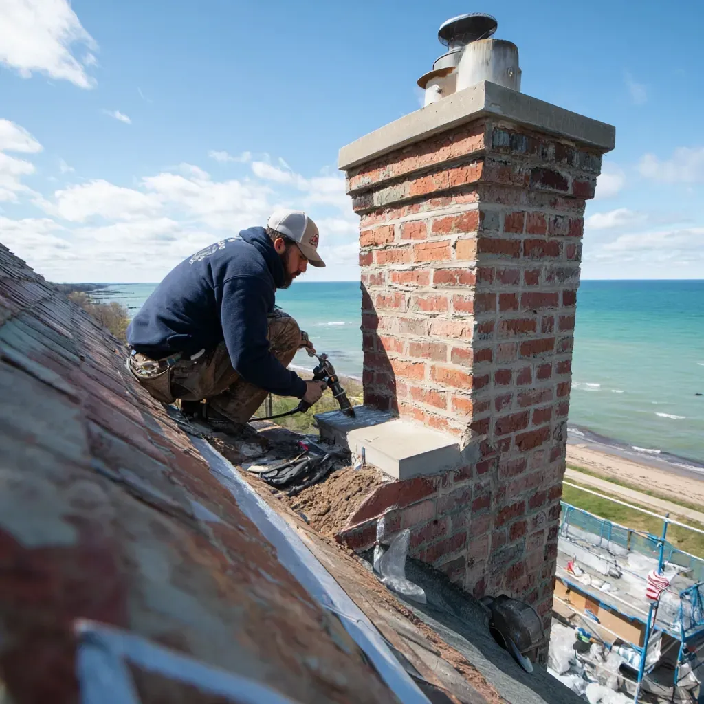 Skylight removal and reinstallation during roof replacement and installation Evanston IL including curb-mounted skylight rebuilds, flashing reset, new glass upgrade, and leak-proof integration into new roofing system layers.