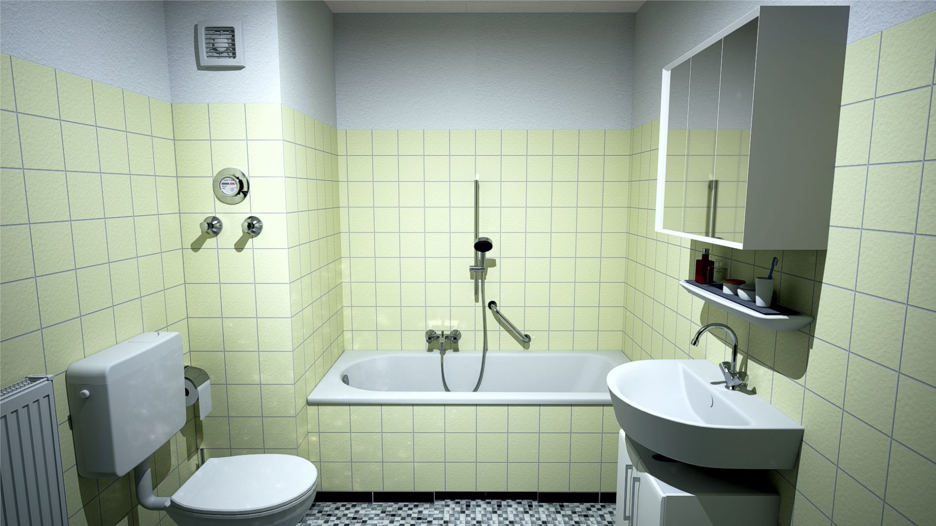 Wanne zur Dusche in Salzgitter vor dem Umbau
