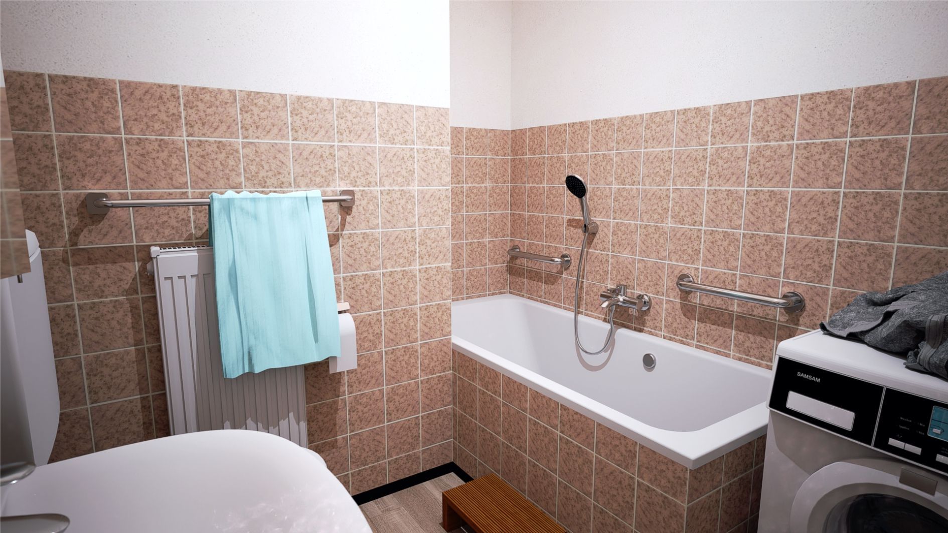Wanne zur Dusche in Hannover vorher