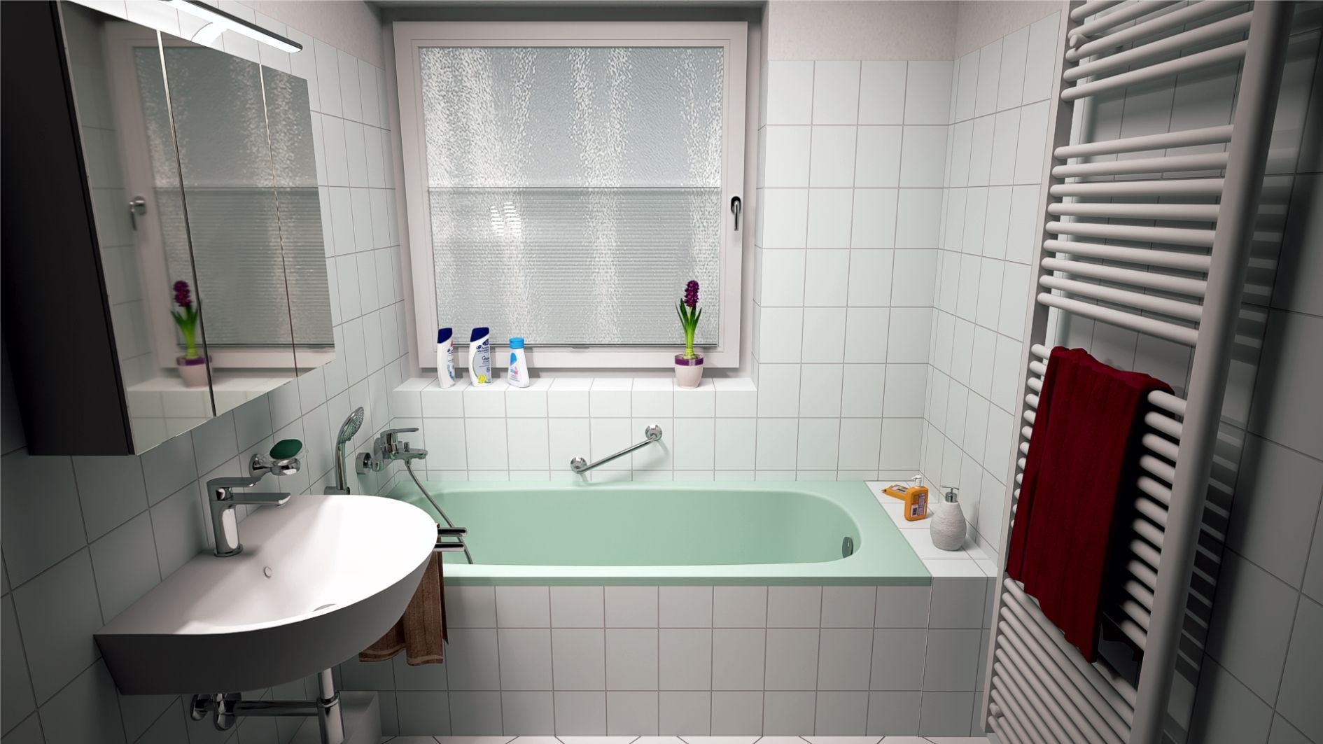 Wanne zur Dusche in Braunschweig vor dem Umbau