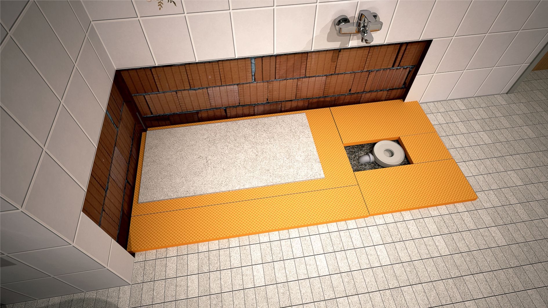 Montage von Wanne zur Dusche Bild 4