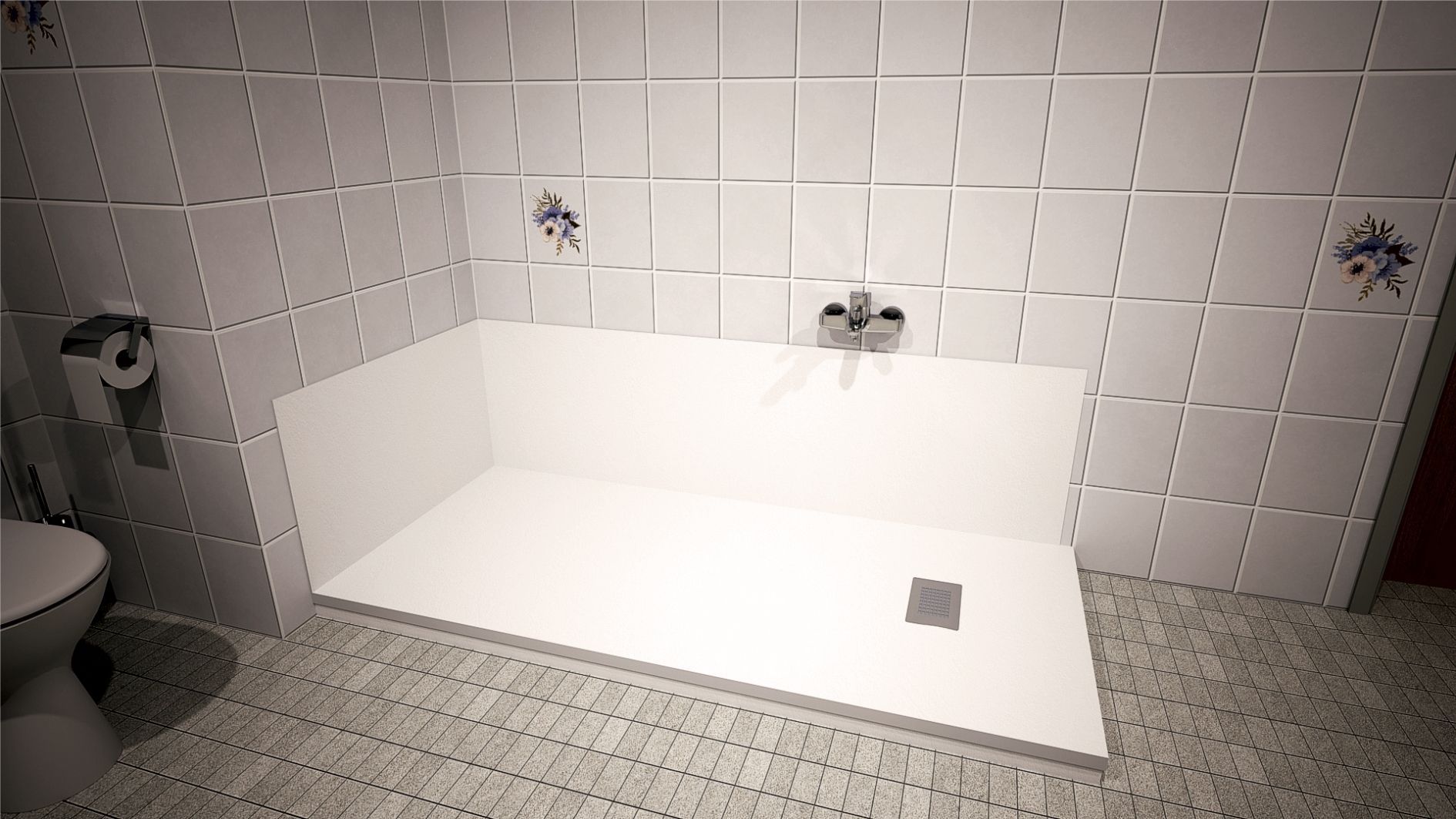 Montage von Wanne zur Dusche Bild 7