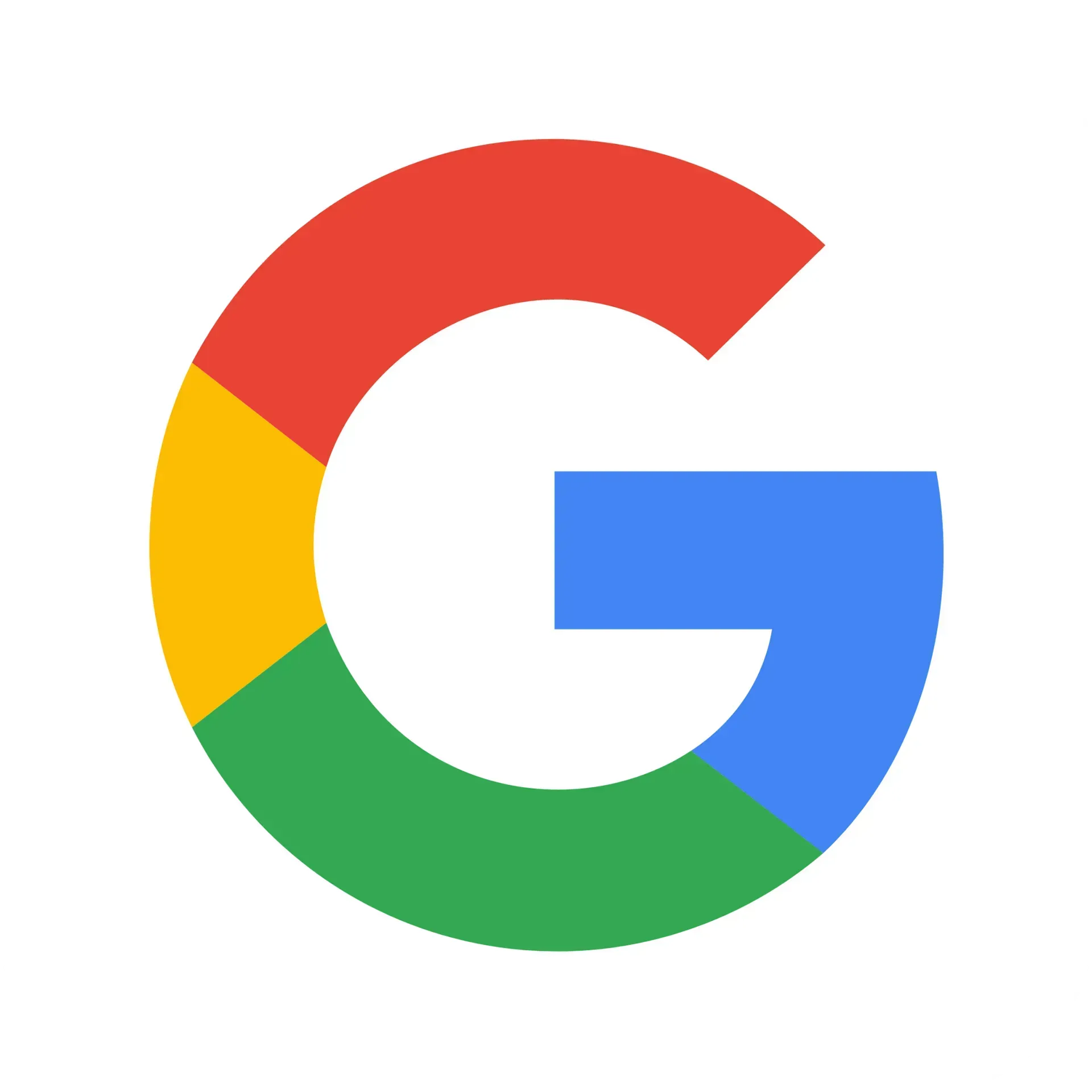The google logo is a circle with a letter g in the middle.