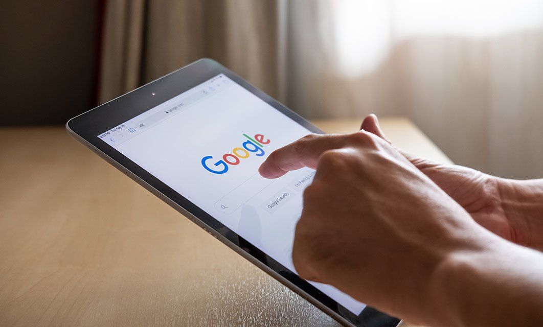 Google My Business Google-Suche Tablet