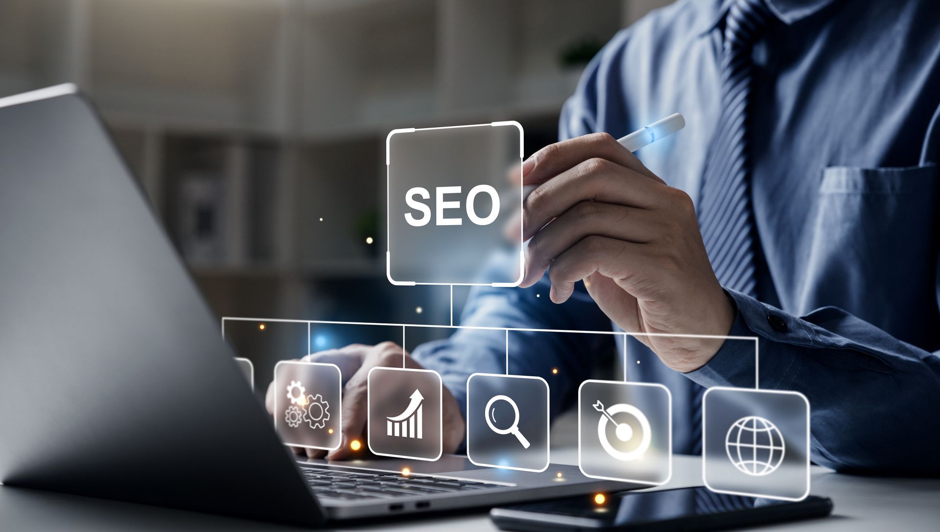 Picture of man working with SEO