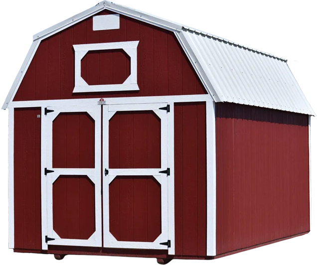 A small house with a lot of windows and doors