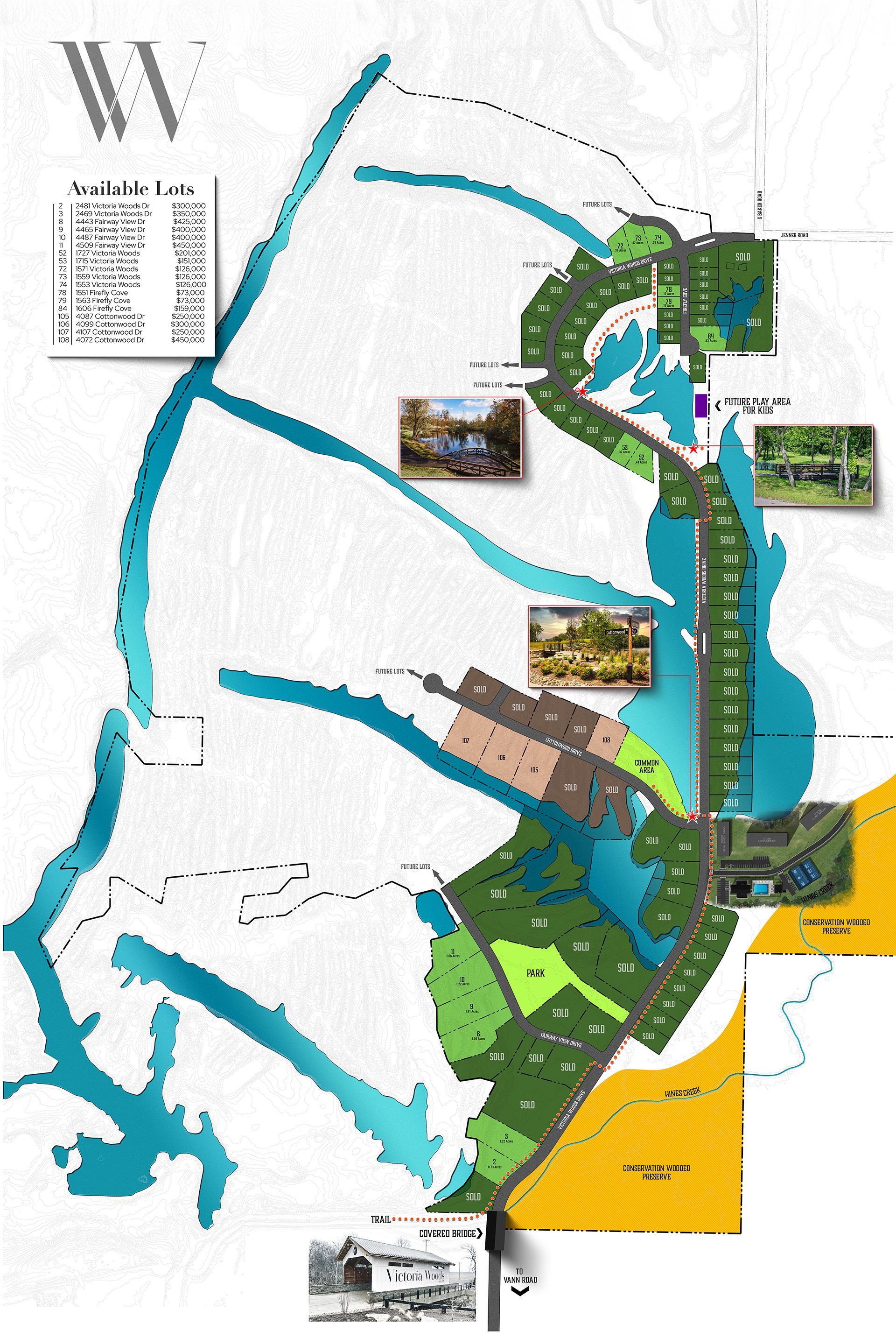 map of victoria woods