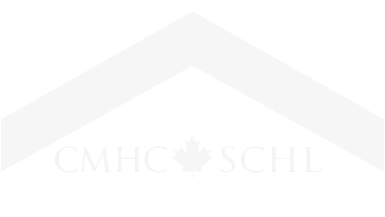 Logo CMHC-SCHL avec un chevron blanc et du texte.