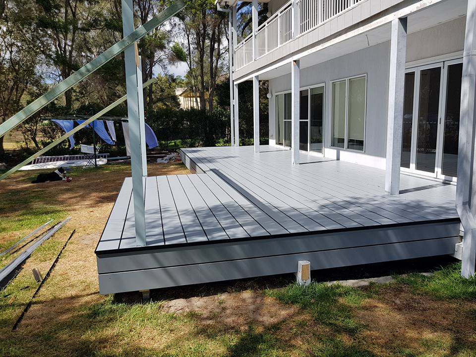 View Of The Hardie Deck Outside Of The House — Builders in Salt Ash, NSW