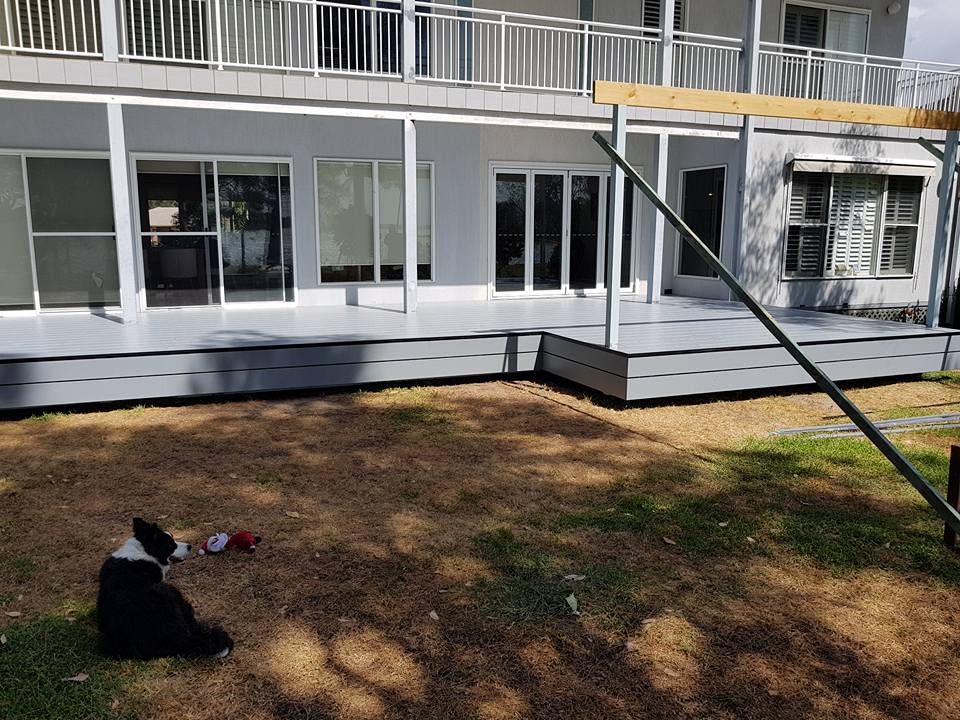 Modern Deck Using Hardie Deck System — Builders in Salt Ash, NSW