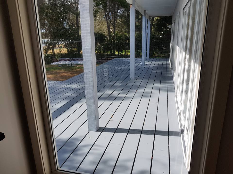 Newly Installed Hardie Deck In The Verandah — Builders in Salt Ash, NSW