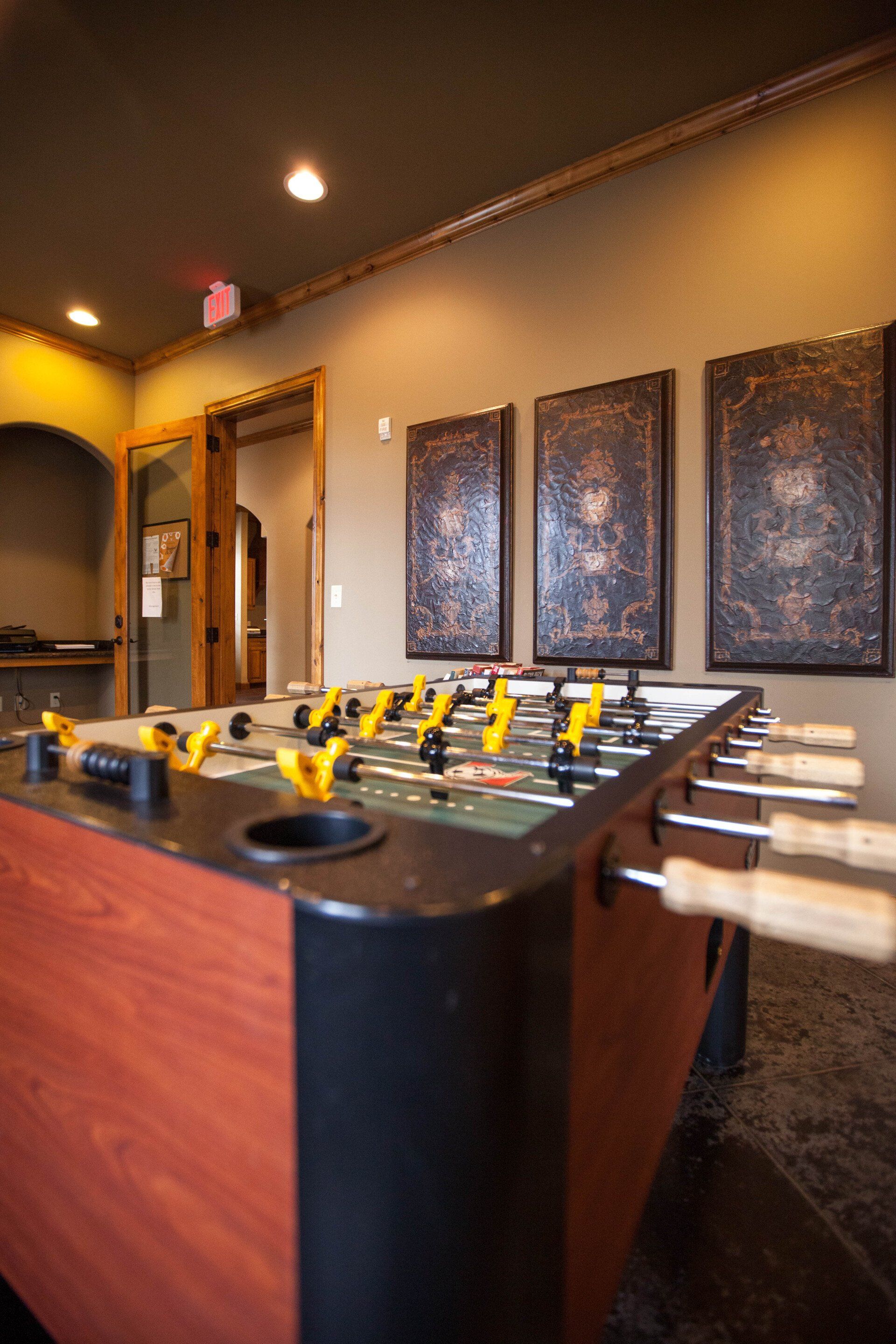 marquis on memorial foosball table