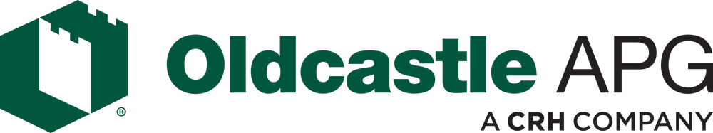 The logo for oldcastle apg is a crh company.