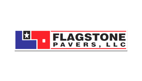 A logo for flagstone pavers , llc on a white background.