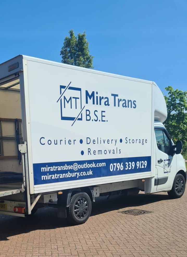 Removals van with company branding
