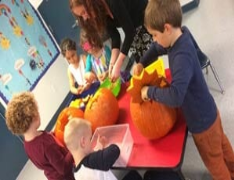 Kids Carving Pumpkins | Edmonds, WA |Grow With Us Preschool and Child Care