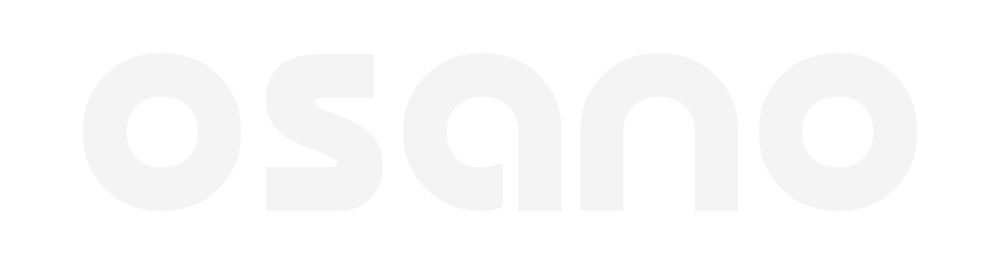 White Osano logo on transparent background