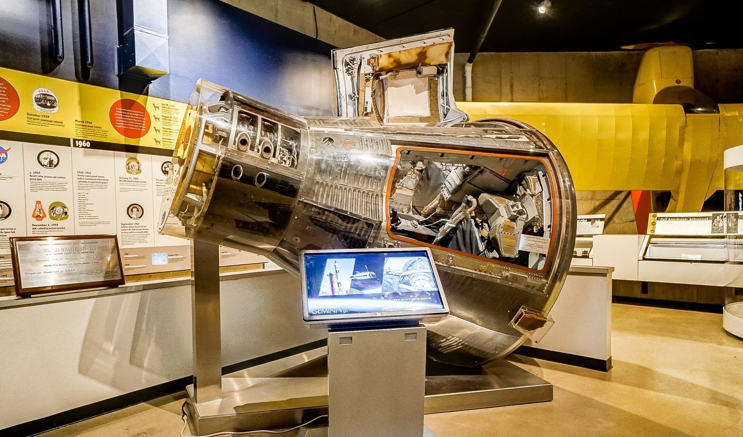 One of the displays in the Armstrong Air & Space Museum.