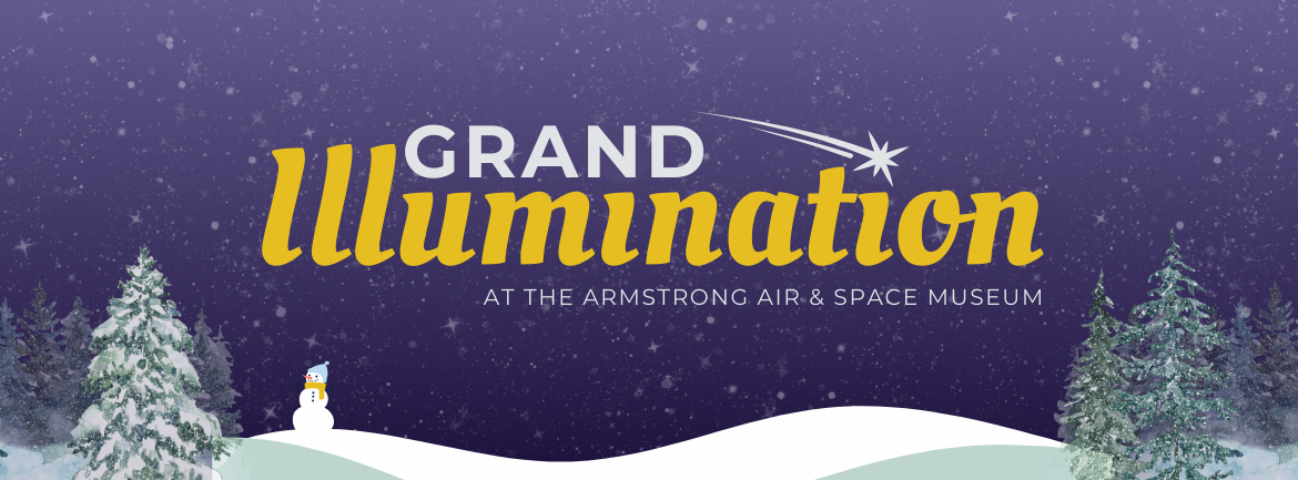 Grand Illumination logo with a purple night sky and wintery hills.