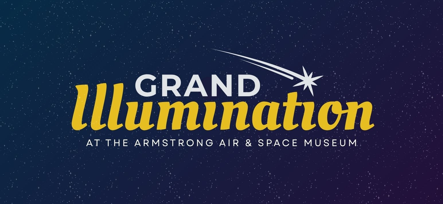 Grand Illumination logo with a purple night sky and wintery hills.