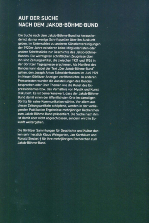 Museumskatalog Die Suchenden – Die Kunst des Jakob-Böhme-Bundes
