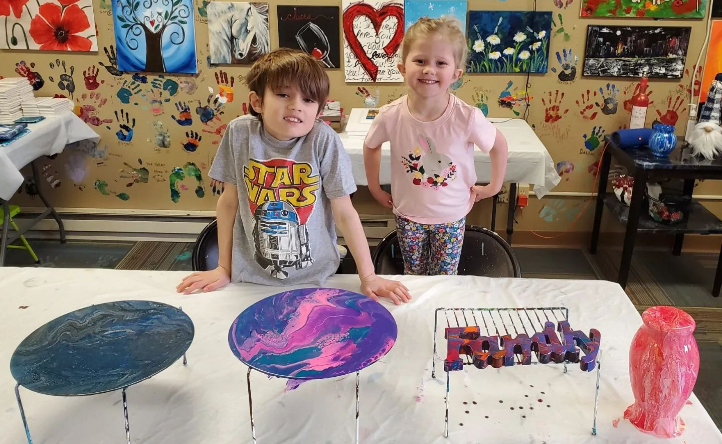 Clients showing their artworks 2