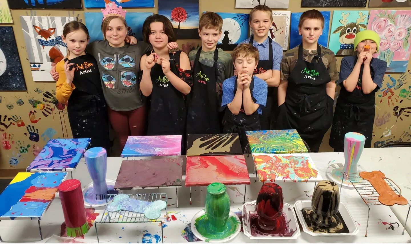 Clients showing their artworks 4