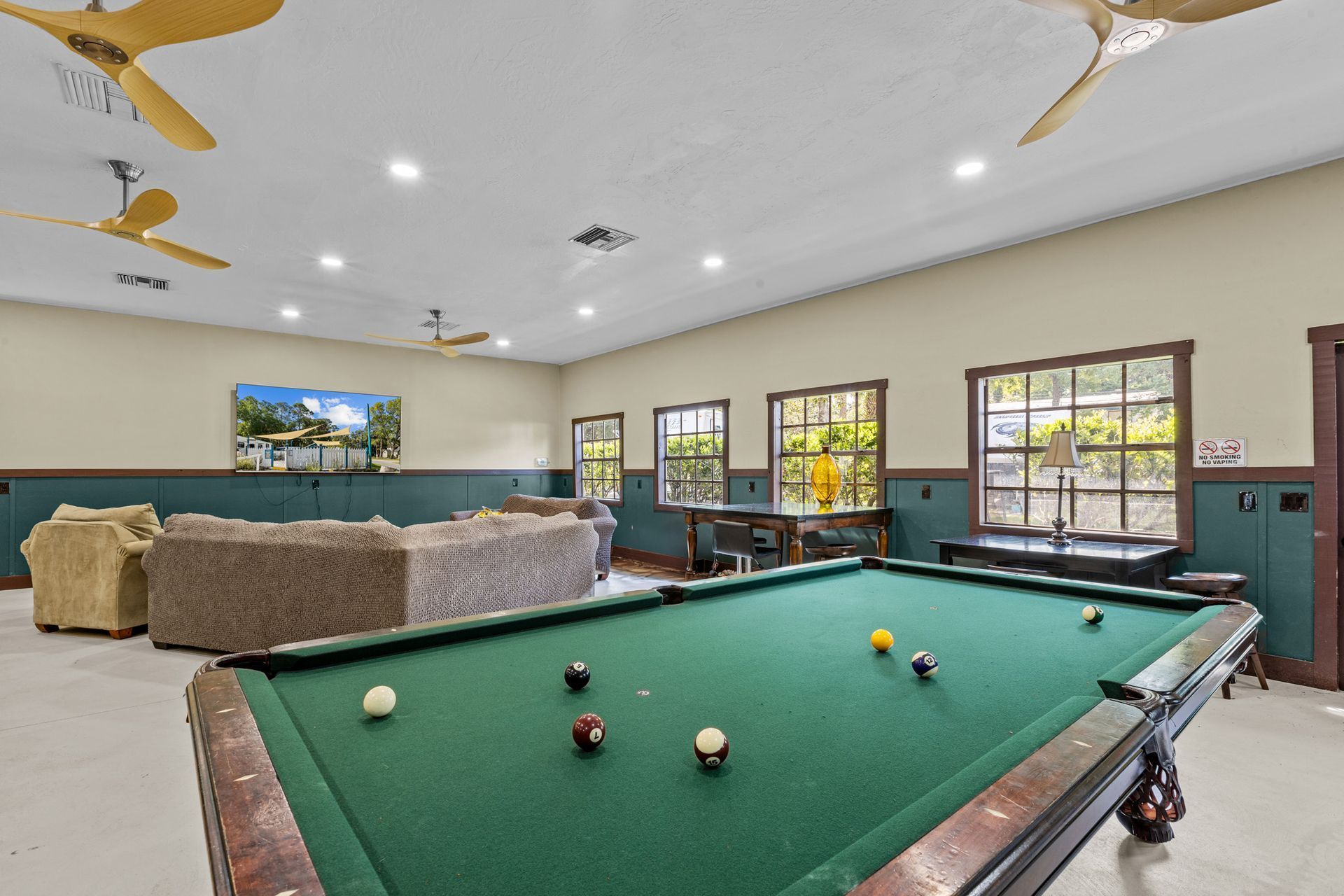 Luxury clubhouse with activities and entertainment for RV guests