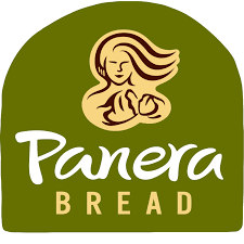 A panera bread logo on a green background