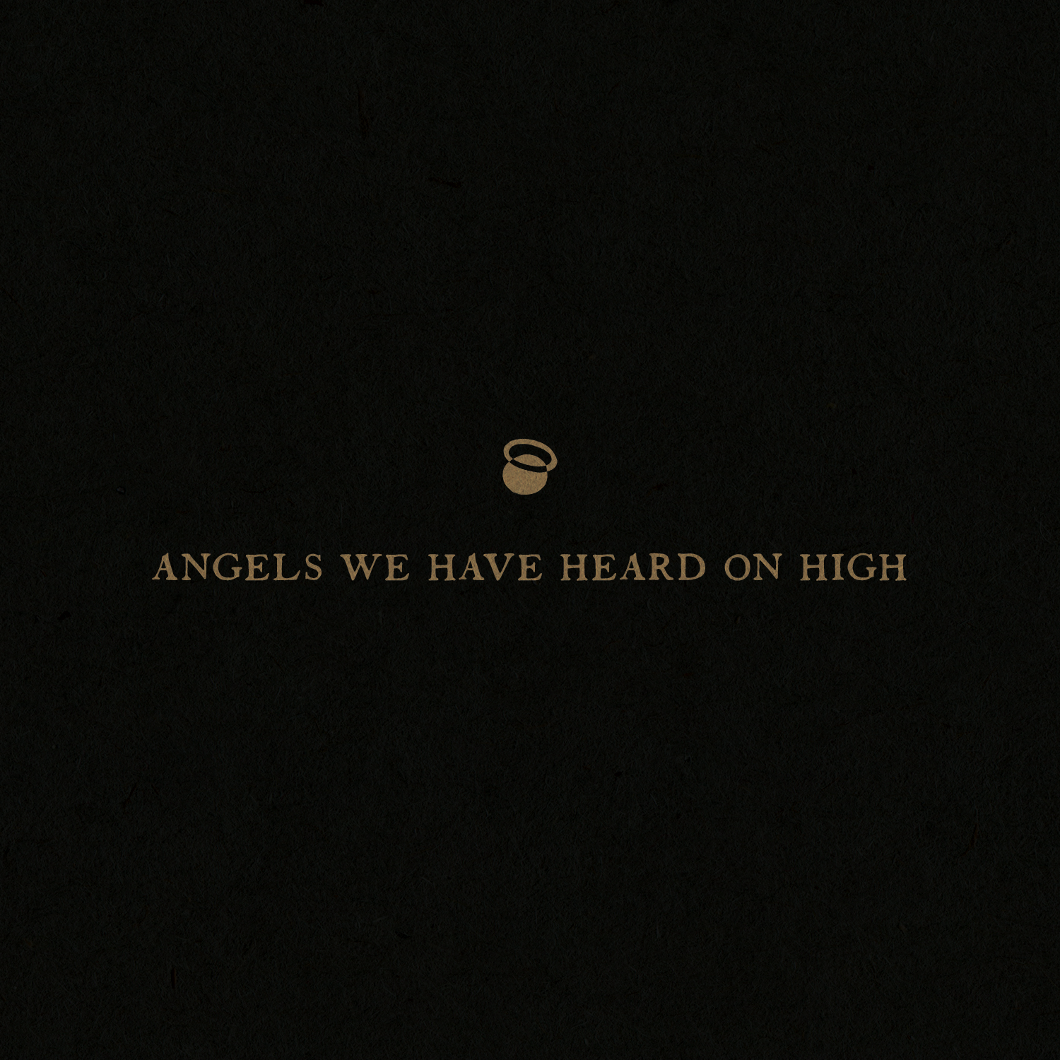 A black background with the words `` angels we have heard on high ''
