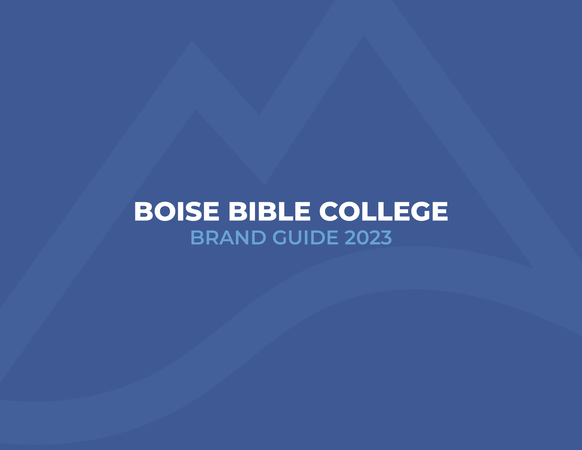 The logo for boise bible college is on a blue background.