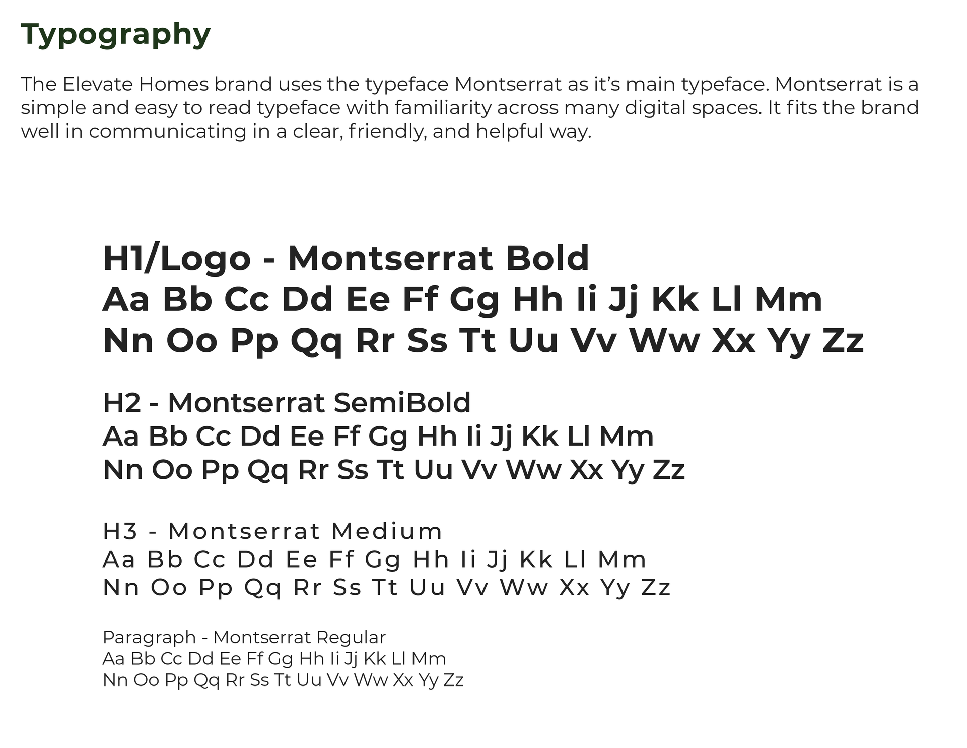 A page of text with the word typography at the top