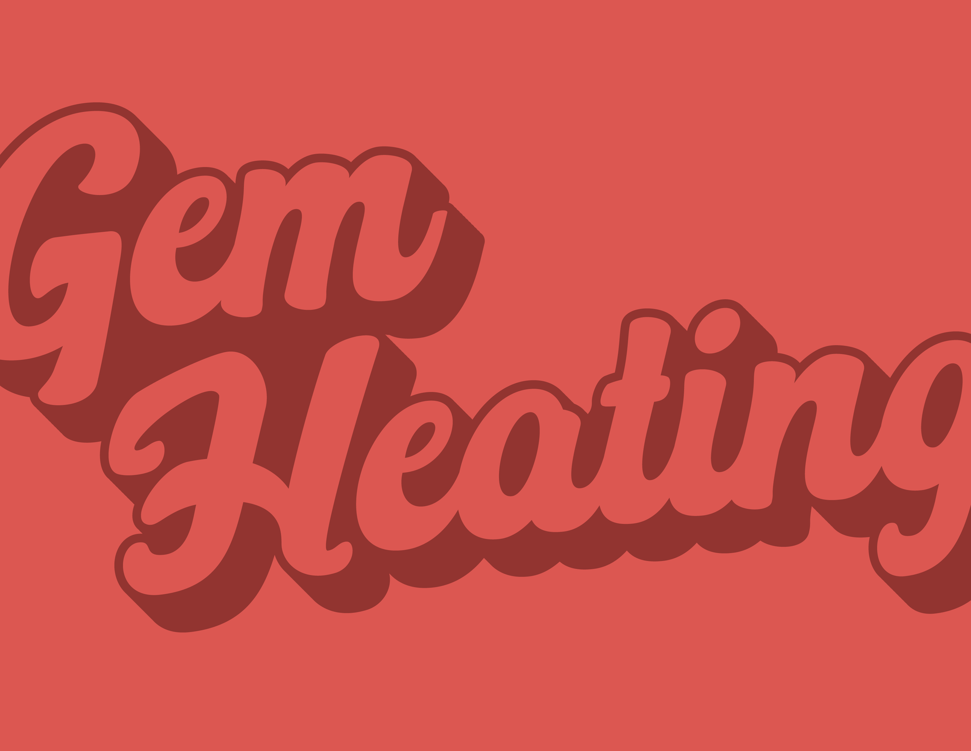 The word gem heating is written in red on a red background.