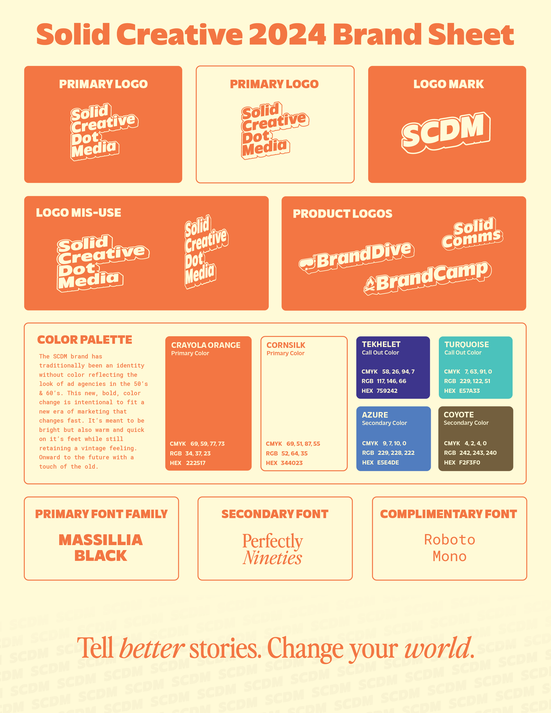A solid creative 2024 brand sheet is shown