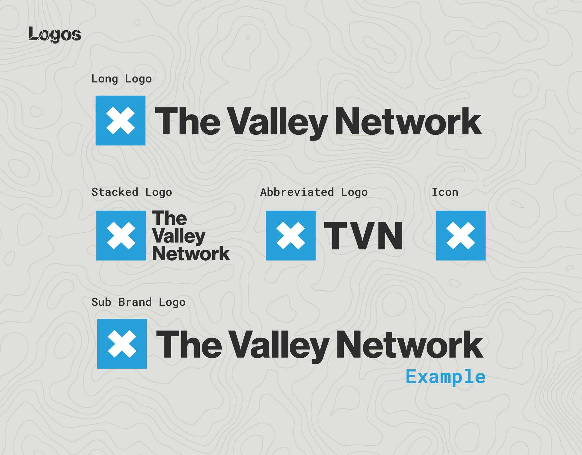 Logos for the valley network tvn and the valley network