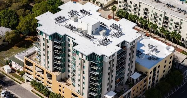 Flat Roof of a Condominium