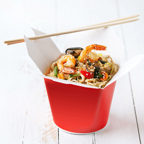 Chinese noodles  in a box