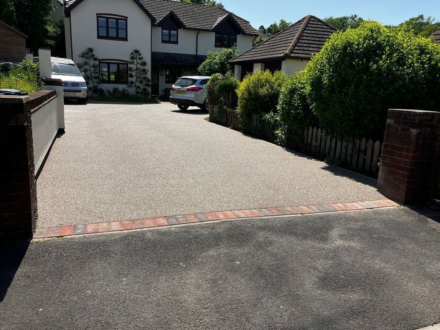 Residential resin driveway.