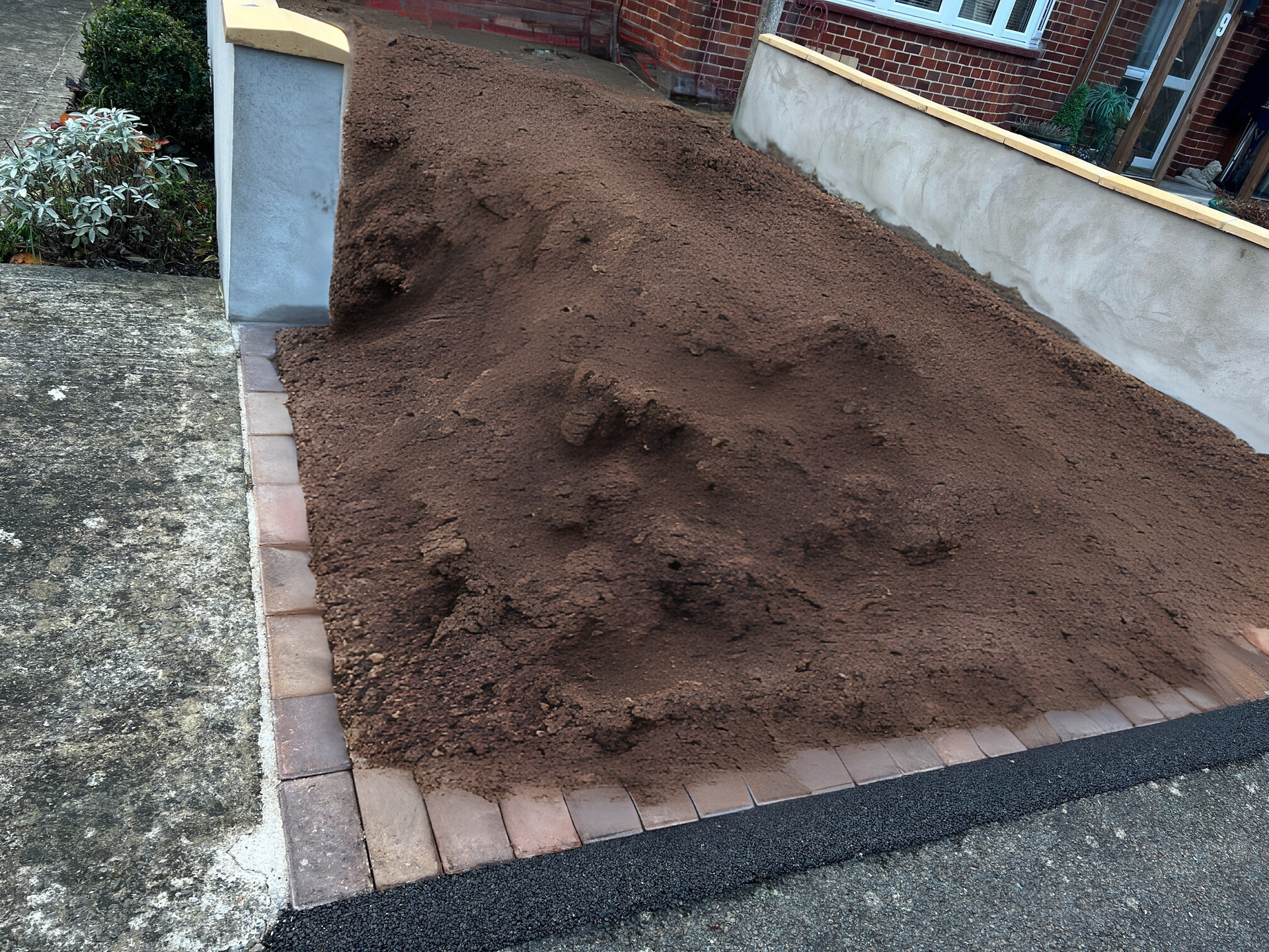Before our work on a resin driveway in Torquay, view from the front.