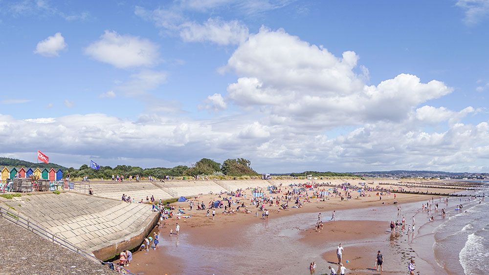 Dawlish Warren beach in the summer.