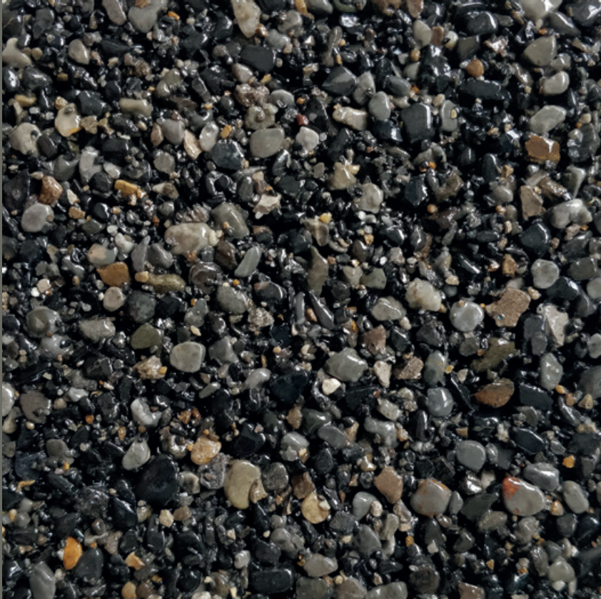 Gunmetal blend, colour for resin driveways, footpaths, and patios.